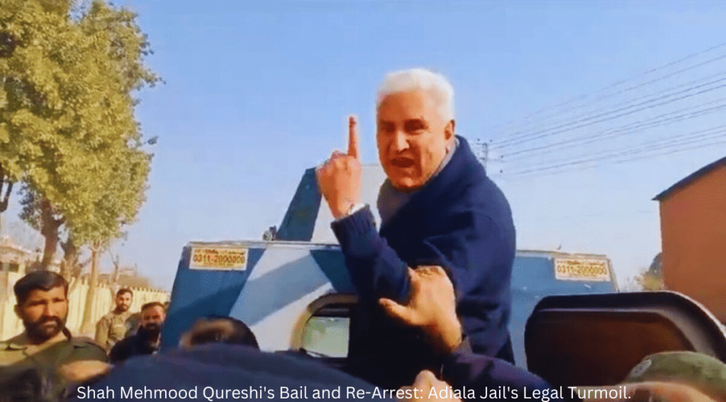 Shah Mehmood Qureshi standing outside Adiala Jail, symbolizing the legal challenges he faced, including Supreme Court proceedings and a looming legal crisis.




